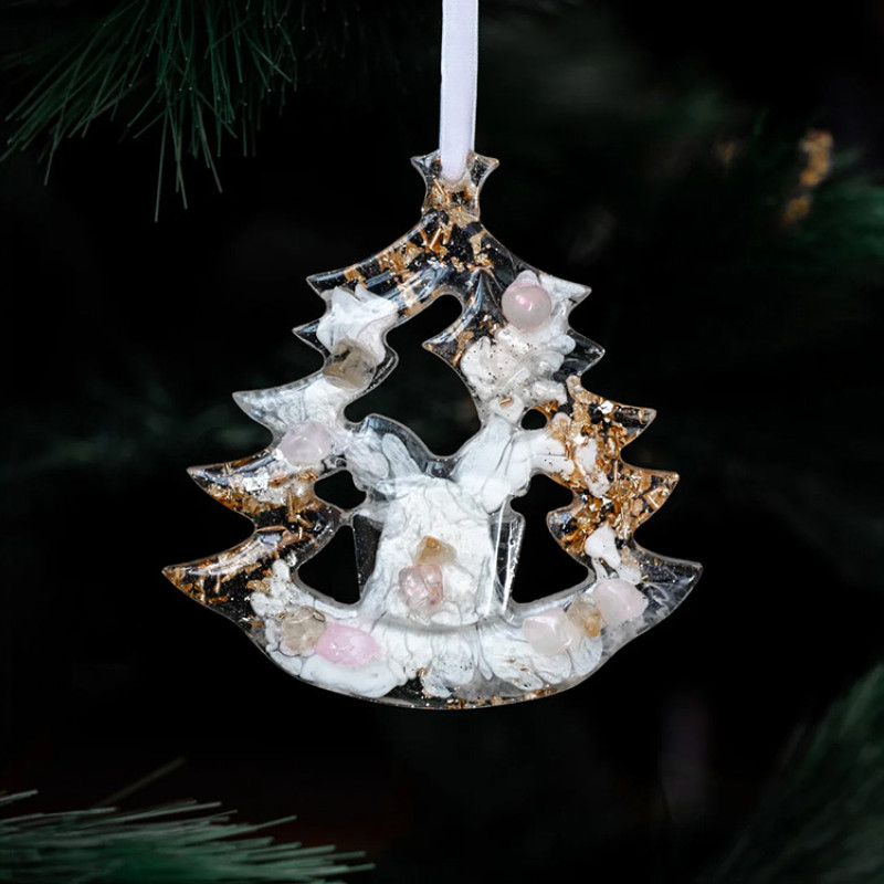 Елочные игрушки ( Снегирь+ Олень+ Ель) Розовый кварц Елочные игрушки ( Снегирь+ Олень+ Ель) Розовый кварц