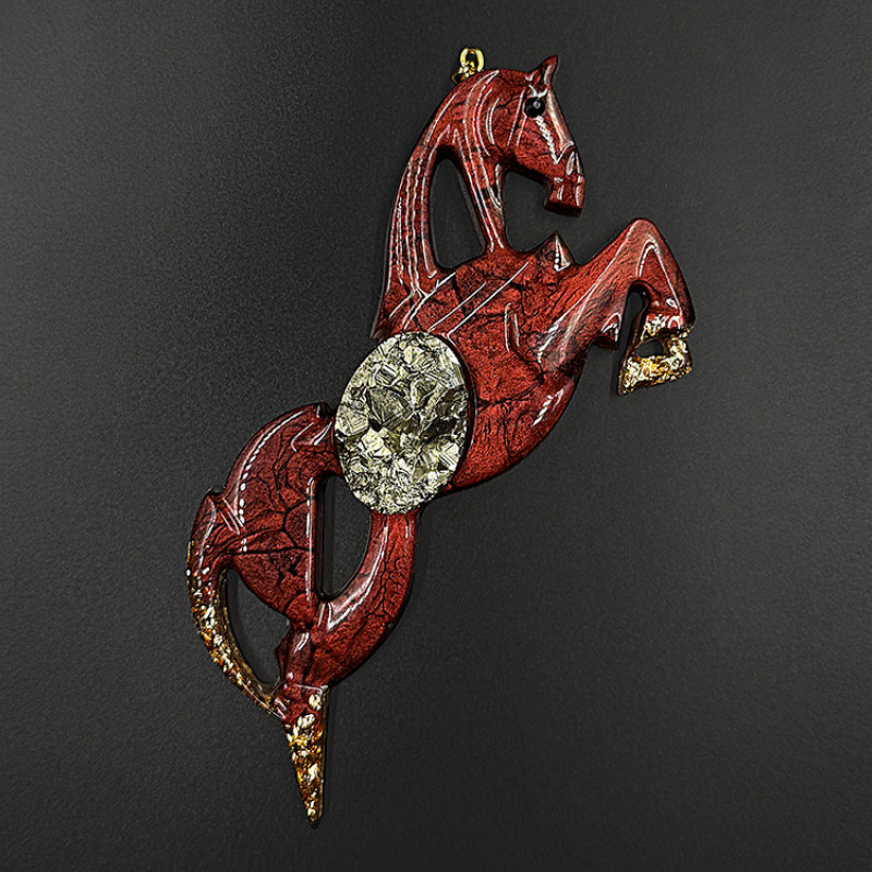 Елочные игрушки (Лошадь).Символы года Гранат