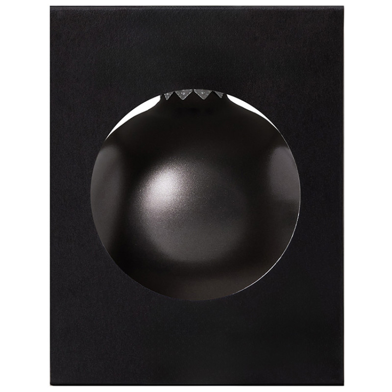 Стеклянный елочный шар "Christmas bauble", черный металлик, с серебристым колпачком в черной коробке