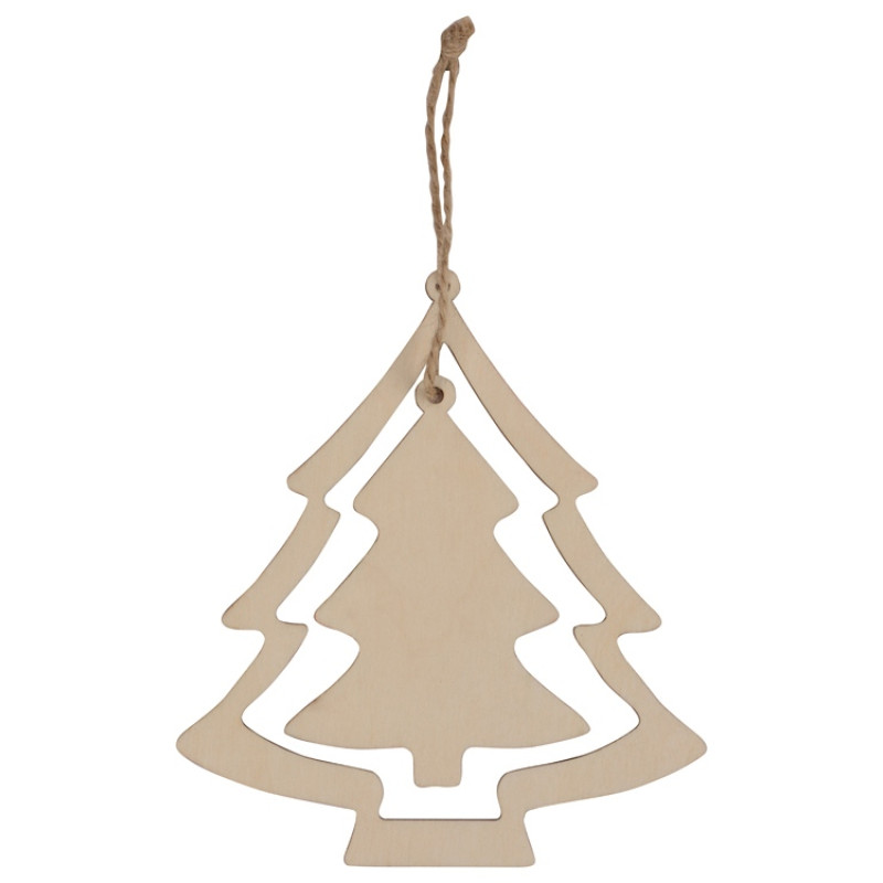 Подвеска деревянная "Две ёлочки"