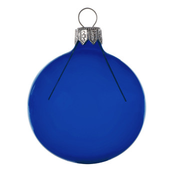 Стеклянный шар синий полупрозрачный, заготовка шара 6 см, цвет 61