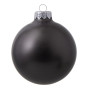 Стеклянный елочный шар "Christmas bauble", черный металлик, с серебристым колпачком в черной коробке