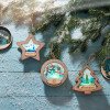 Подвеска деревянная многослойная «Рождественская встреча»