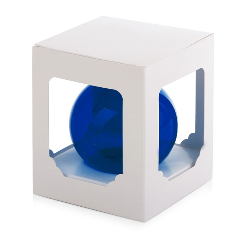 Стеклянный шар синий полупрозрачный, заготовка шара 6 см, цвет 61