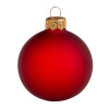 Стеклянный шар красный матовый, заготовка шара 6 см, цвет 12, матовый