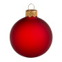 Стеклянный шар красный матовый, заготовка шара 6 см, цвет 12, матовый