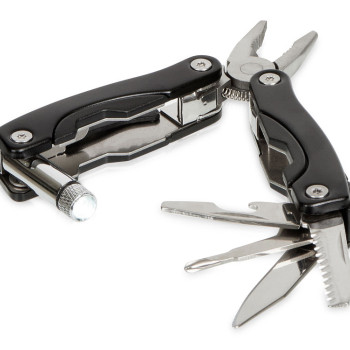 Мультитул «Amass» со светодиодным фонариком - Черный