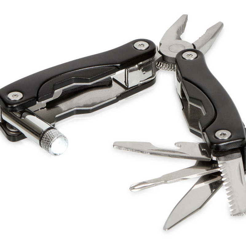 Мультитул «Amass» со светодиодным фонариком - Черный