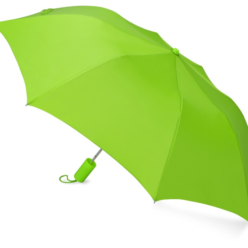 Зонт складной "Tulsa", полуавтоматический, 2 сложения, с чехлом, зеленое яблоко