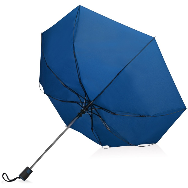 Зонт складной "Irvine", полуавтоматический, 3 сложения, с чехлом, синий