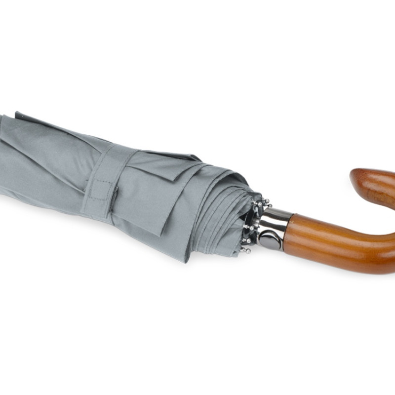 Зонт складной "Cary", полуавтоматический, 3 сложения, с чехлом, светло-серый