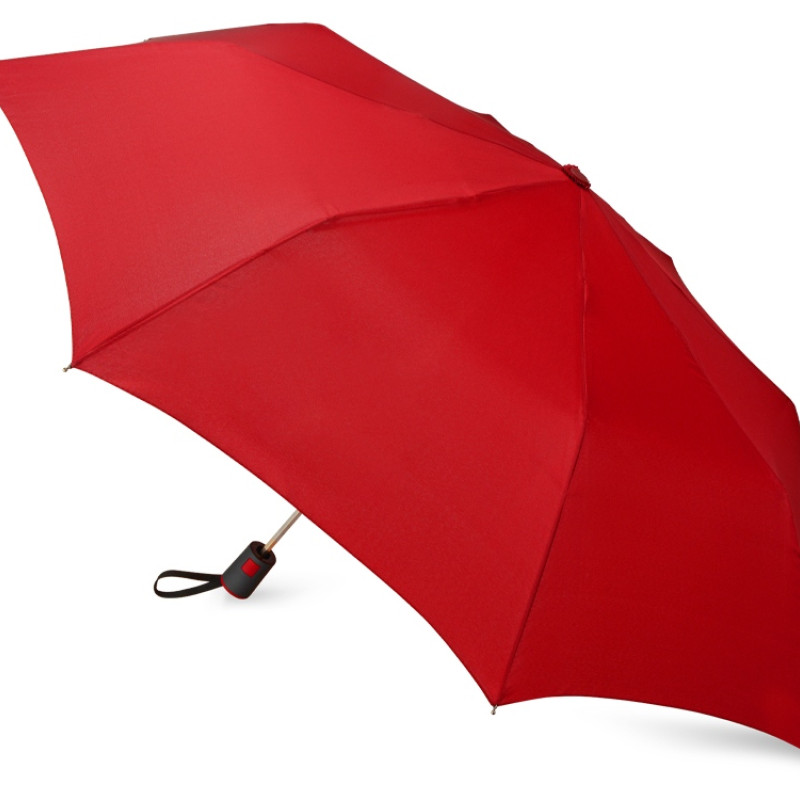 Зонт складной "Irvine", полуавтоматический, 3 сложения, с чехлом, красный