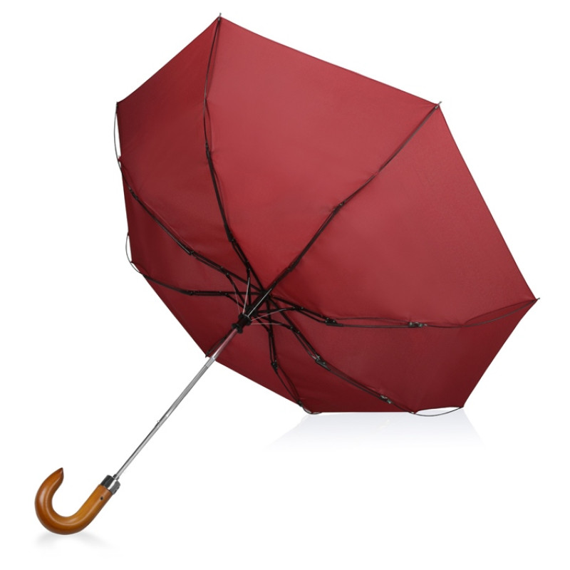 Зонт складной "Cary", полуавтоматический, 3 сложения, с чехлом, бордовый (P)