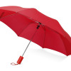 Зонт складной "Tulsa", полуавтоматический, 2 сложения, с чехлом, красный