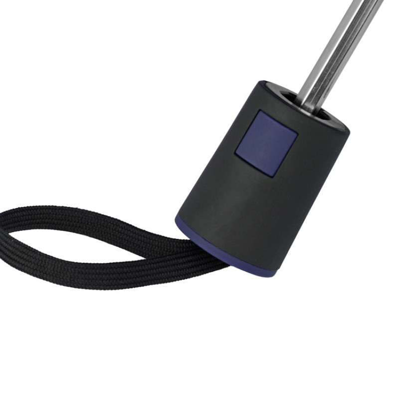 Зонт складной "Irvine", полуавтоматический, 3 сложения, с чехлом, темно-синий