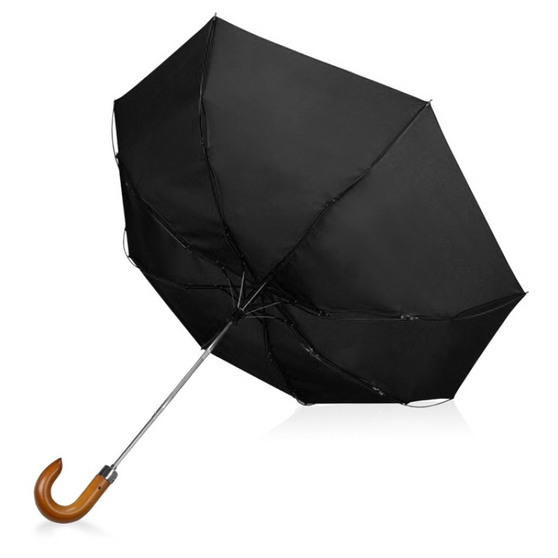 Зонт складной "Cary", полуавтоматический, 3 сложения, с чехлом, черный (P)