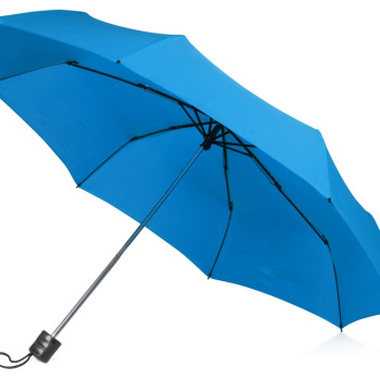 Зонт складной "Columbus", механический, 3 сложения, с чехлом, голубой