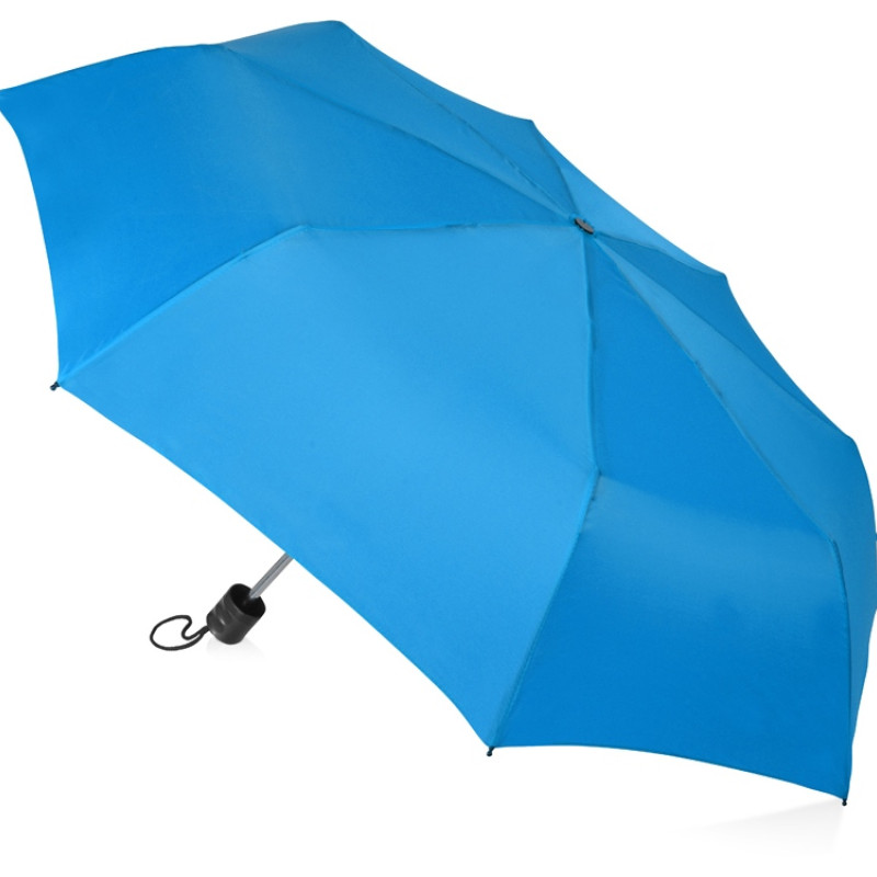 Зонт складной "Columbus", механический, 3 сложения, с чехлом, голубой