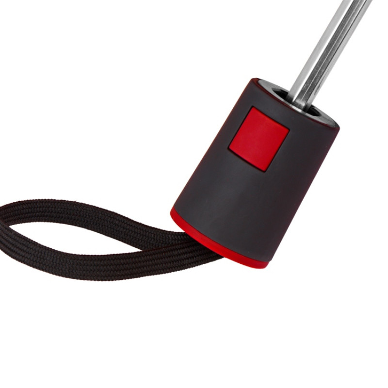 Зонт складной "Irvine", полуавтоматический, 3 сложения, с чехлом, красный