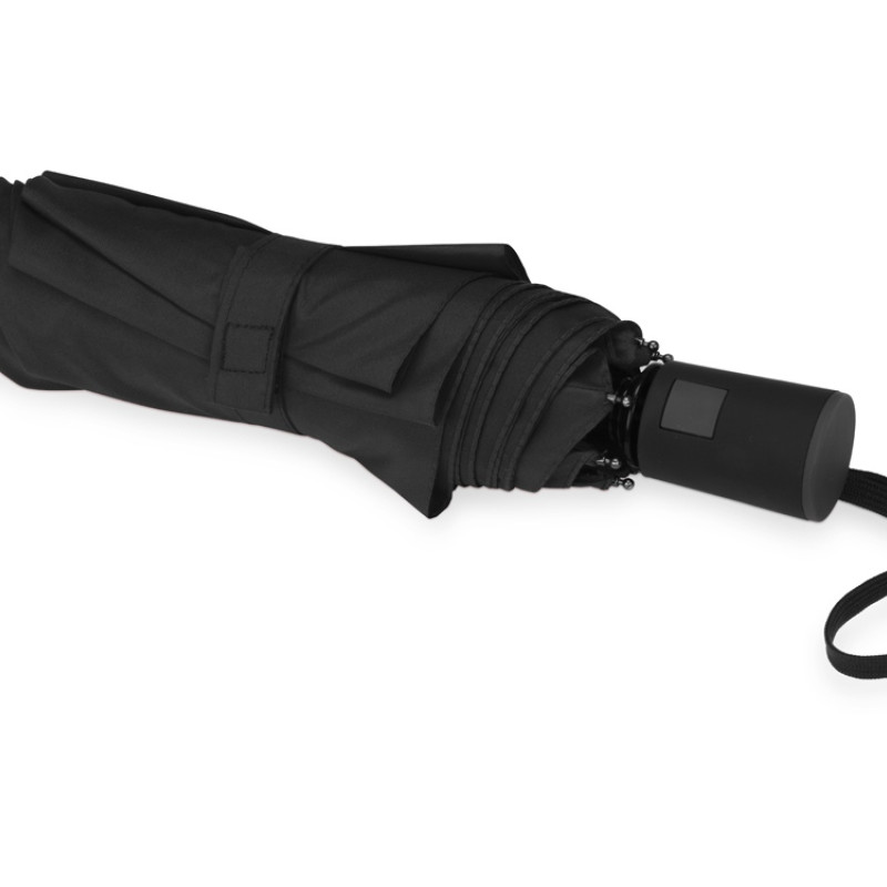 Зонт складной "Irvine", полуавтоматический, 3 сложения, с чехлом, черный