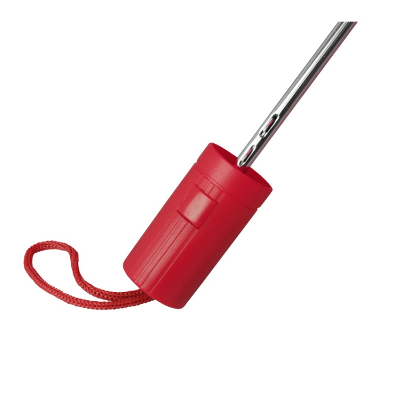 Зонт складной "Tulsa", полуавтоматический, 2 сложения, с чехлом, красный