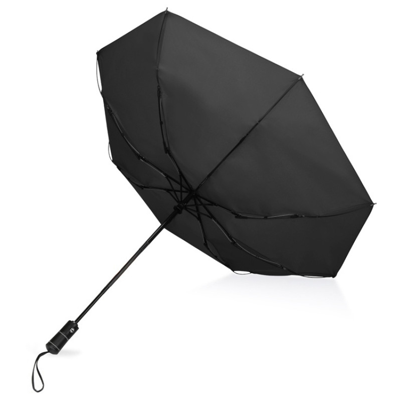 Зонт складной "Ontario", автоматический, 3 сложения, с чехлом, черный Зонт складной "Ontario", автоматический, 3 сложения, с чехлом, черный