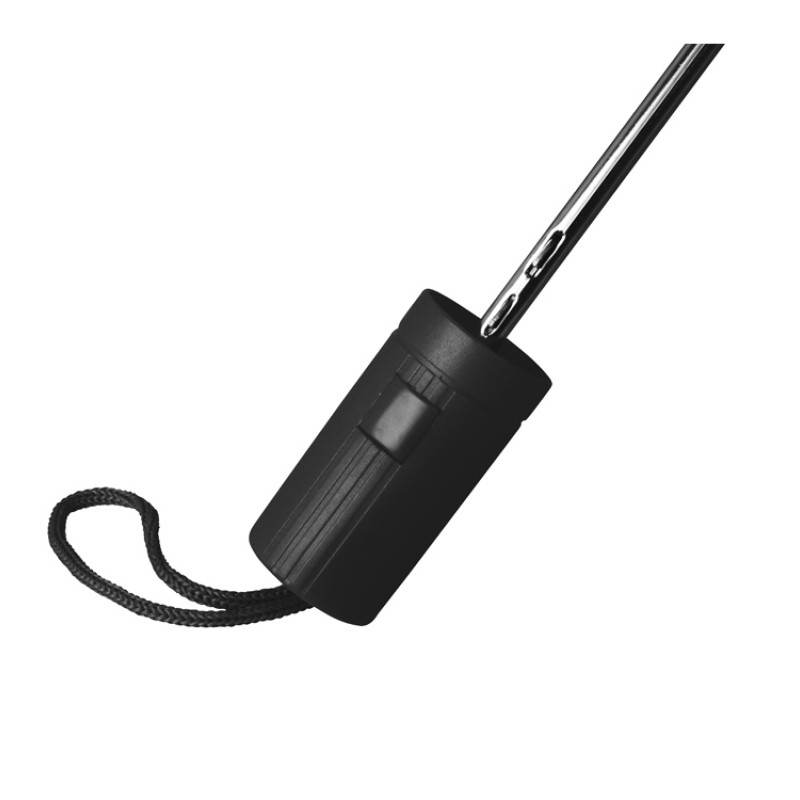 Зонт складной "Tulsa", полуавтоматический, 2 сложения, с чехлом, черный