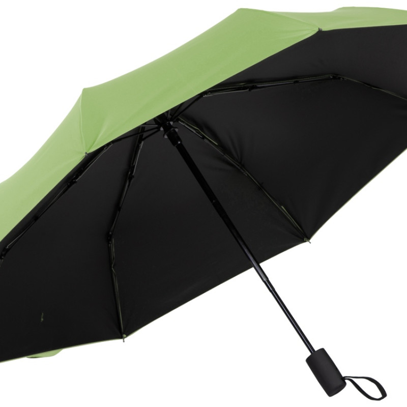 Зонт-автомат Dual с двухцветным куполом, зеленое яблоко/черный (Р)