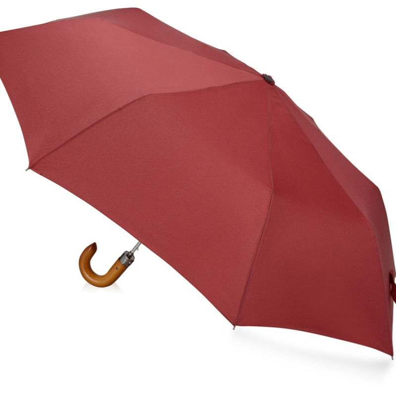 Зонт складной "Cary", полуавтоматический, 3 сложения, с чехлом, бордовый (P)