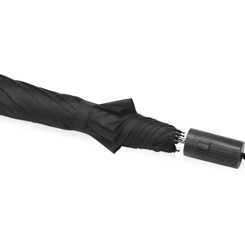 Зонт складной "Tulsa", полуавтоматический, 2 сложения, с чехлом, черный