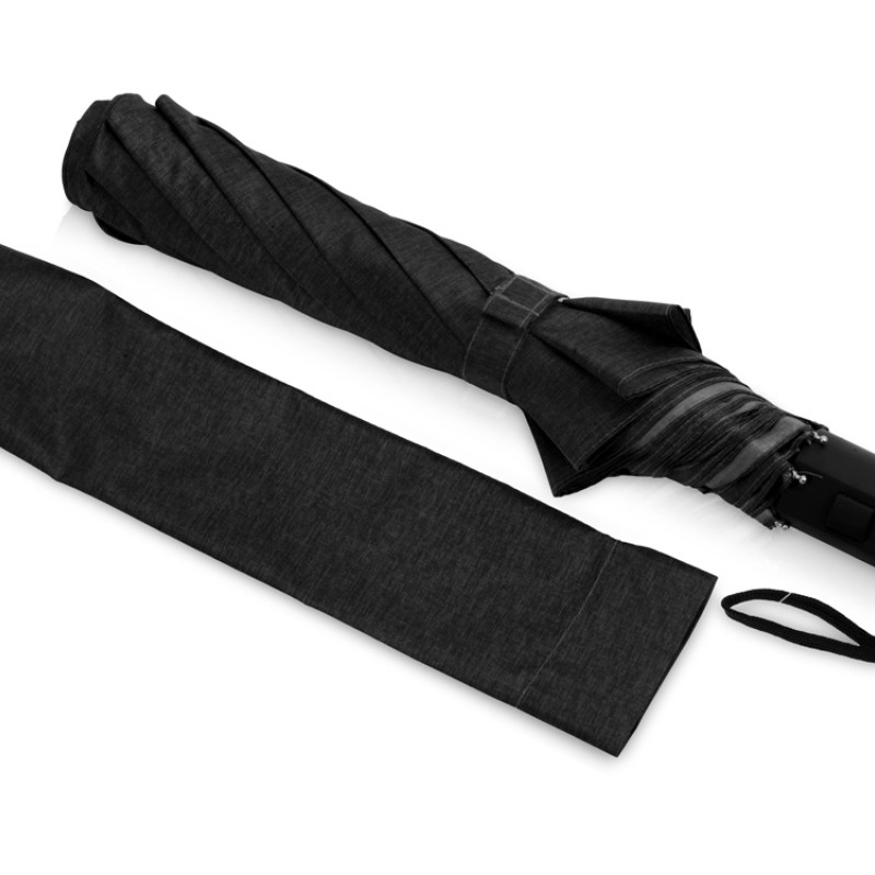 Зонт-полуавтомат Flick, черный (P)