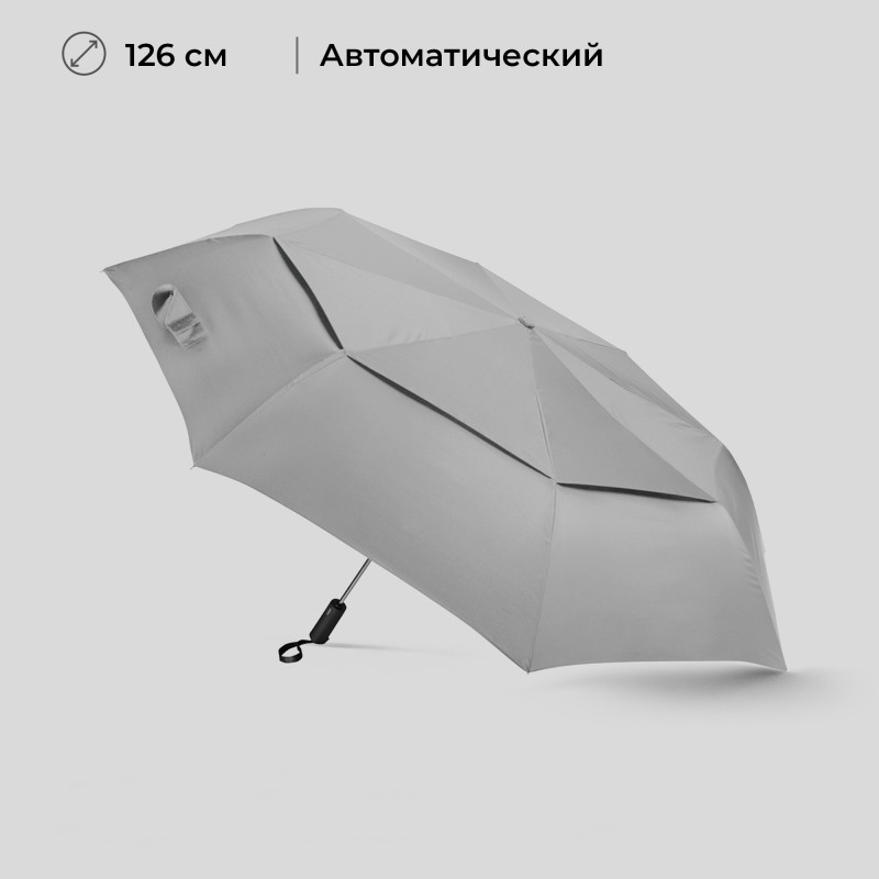 Зонт-автомат складной Кэнопи, серый (P) Зонт-автомат складной Кэнопи, серый (P)
