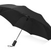 Зонт складной "Tulsa", полуавтоматический, 2 сложения, с чехлом, черный