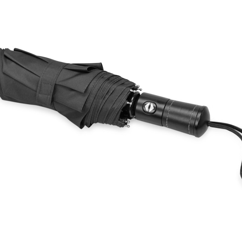 Зонт складной "Ontario", автоматический, 3 сложения, с чехлом, черный Зонт складной "Ontario", автоматический, 3 сложения, с чехлом, черный