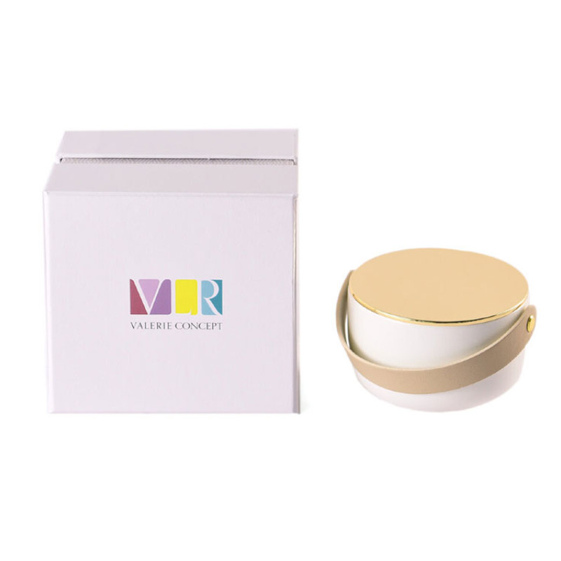 Свеча Valerie Concept с крышкой CNDL 5 BG, белый/бежевый (Р)