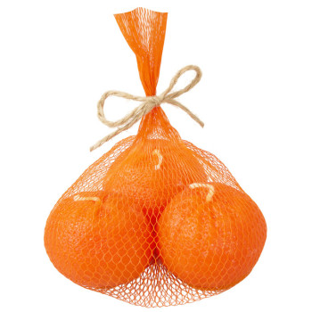 Набор свечей "Мандарины в сетке", оранжевый