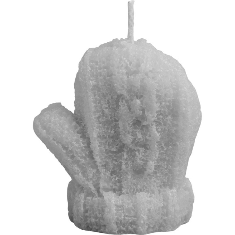 Свеча "Рукавичка", серый