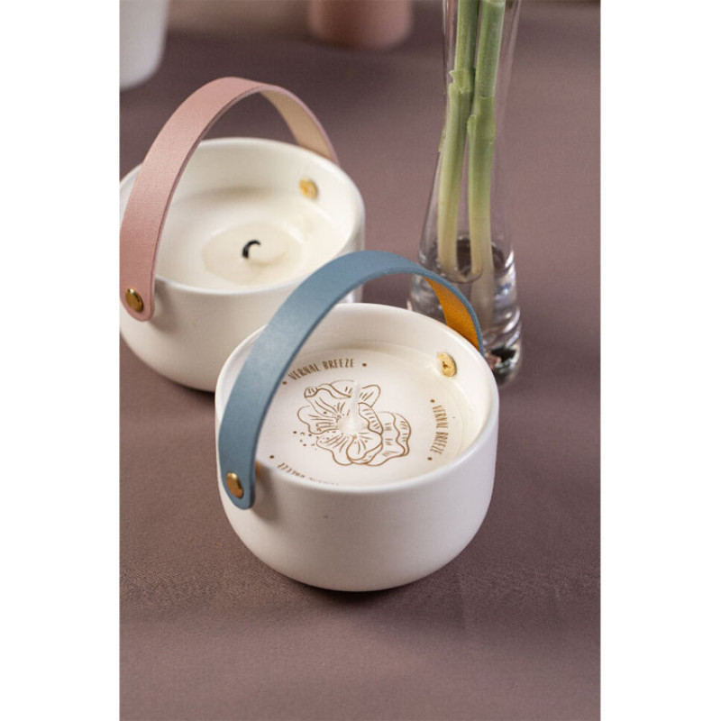 Свеча Valerie Concept с крышкой CNDL 5 PINK, белый/розовый (Р)