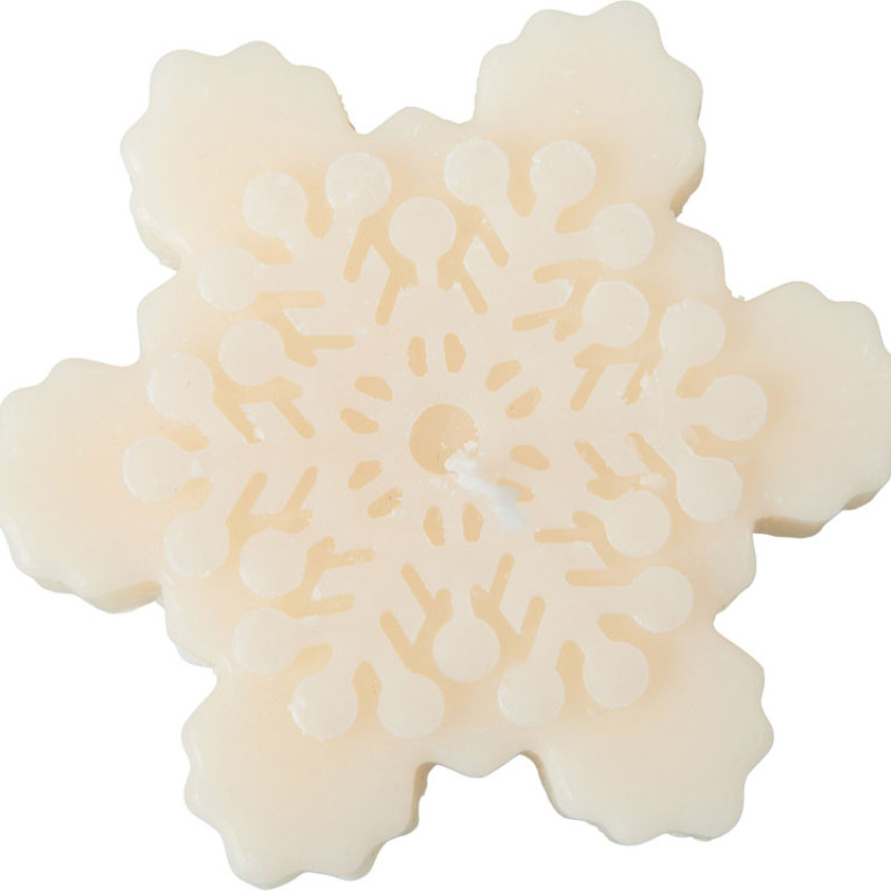 Свеча "Снежинка", молочный
