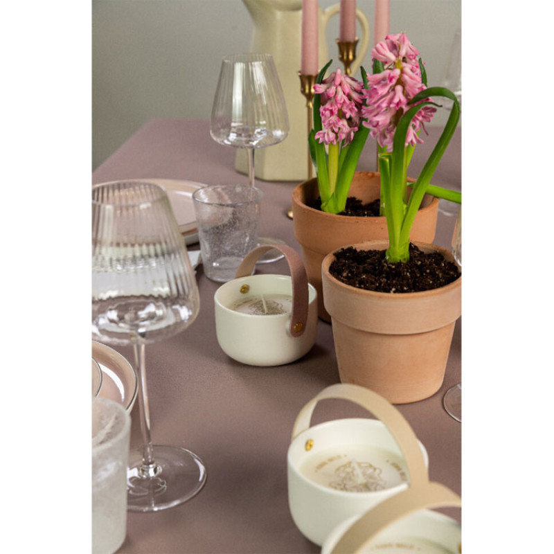 Свеча Valerie Concept с крышкой CNDL 5 BG, белый/бежевый (Р)