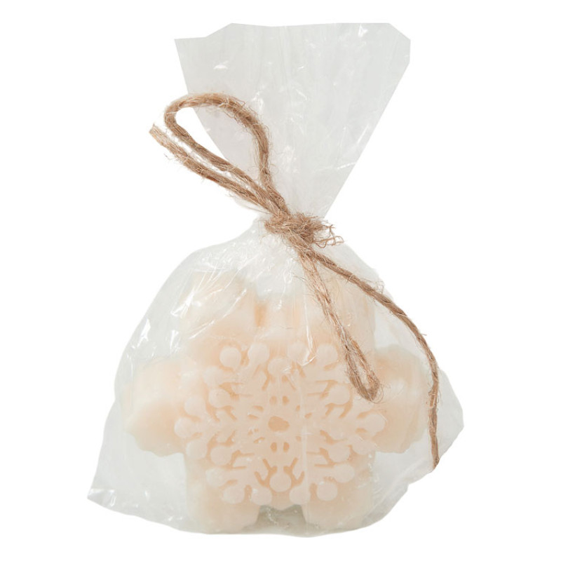 Свеча "Снежинка", молочный