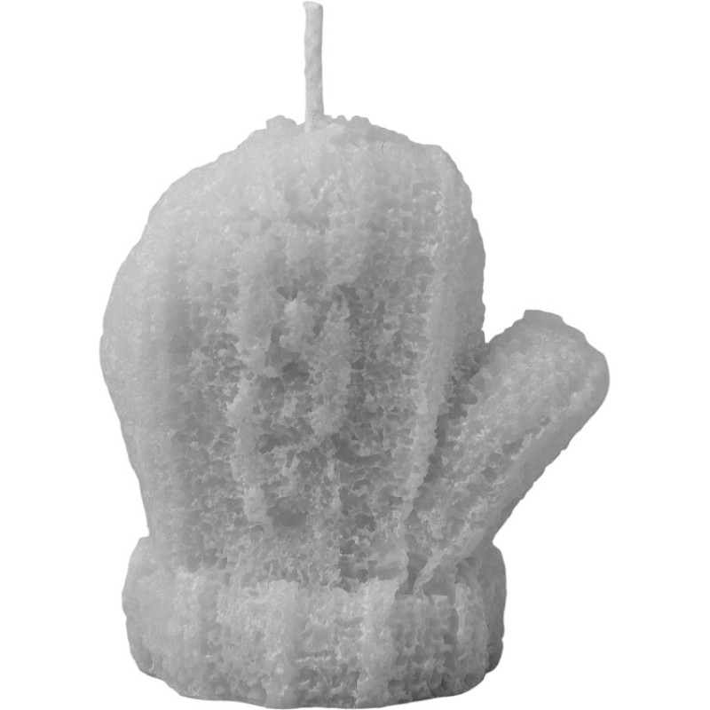 Свеча "Рукавичка", серый