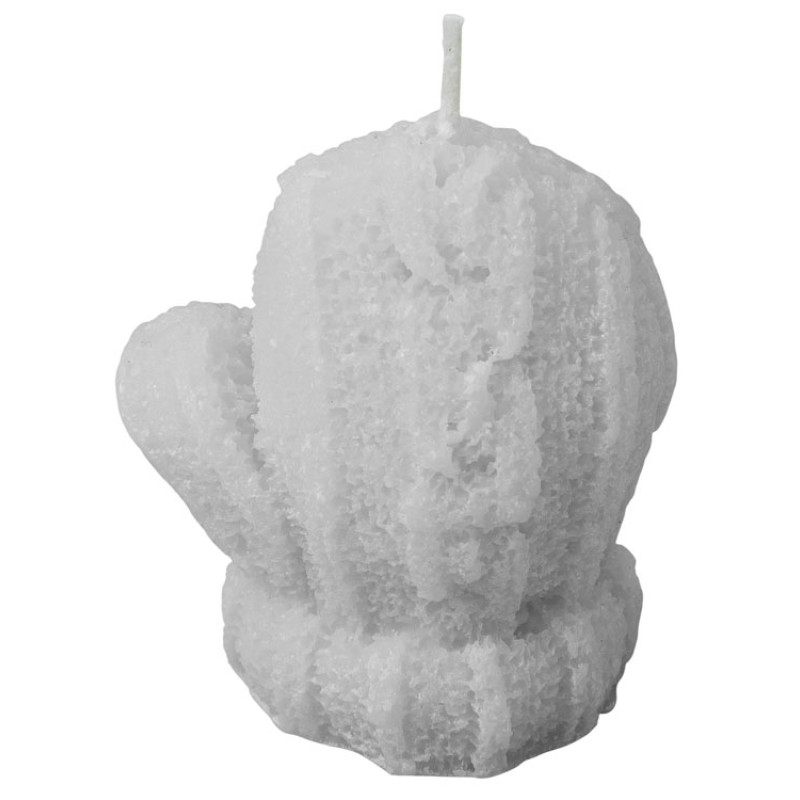 Свеча "Рукавичка", серый