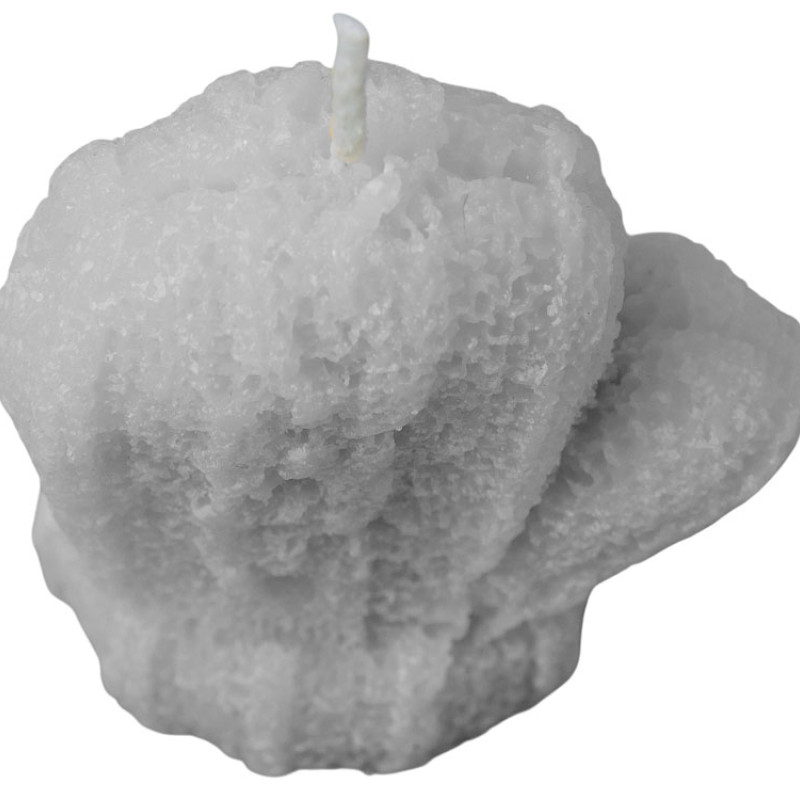 Свеча "Рукавичка", серый