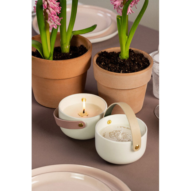 Свеча Valerie Concept с крышкой CNDL 5 PINK, белый/розовый (Р)