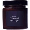 Свеча в стеклянной коричневой банке 200мл, аромат "Пряный цирус", фитиль деревянный