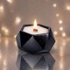 Свеча в декоративном стакане "Geometry", черный
