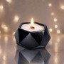 Свеча в декоративном стакане "Geometry", черный