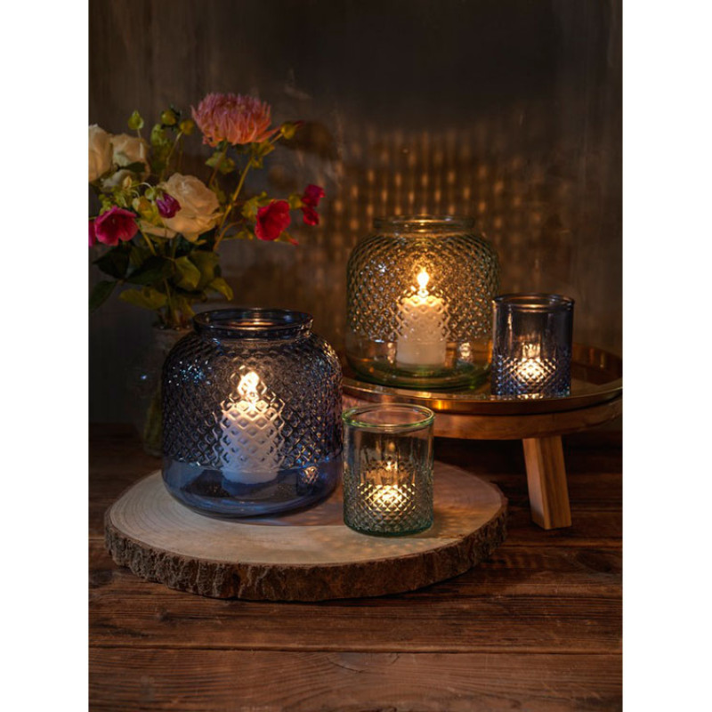 Подставка для чайной свечи из переработанного стекла Estrel, прозрачный