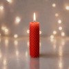 Свеча из вощины 3 х 12,5 см с деревянным ярлыком, красный Свеча из вощины 3 х 12,5 см с деревянным ярлыком, красный